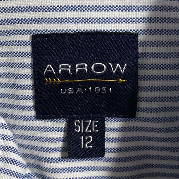 (2) BOYS OXFORD SHIRTS, CHAPS and ARROW, size 12 - Picture 6 of 6